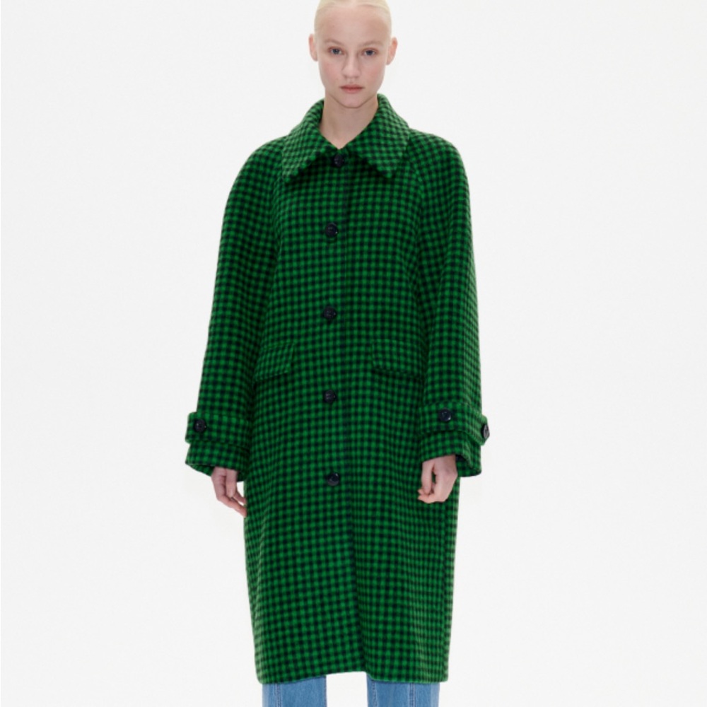 Baum und Pferdgarten NWT Donna Green & Black Wool Coat XS/S